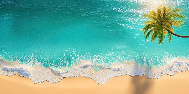 beach background HD 8K wallpaper Stock Photographic Image