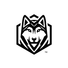 Wllf Dog Head Logo Symbiol Icon 