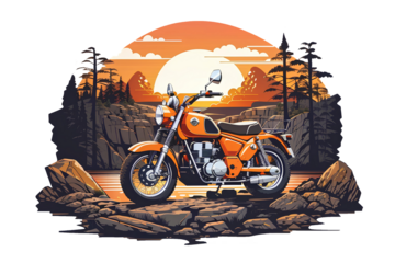 motorbike on transparent background, created by ai generated