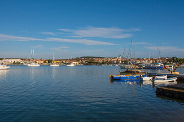 Fototapeta na wymiar The marina in the coastal town of Medulin in Istria, north west Croatia