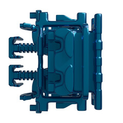 Metal abstract shape, 3d render © neurostructure