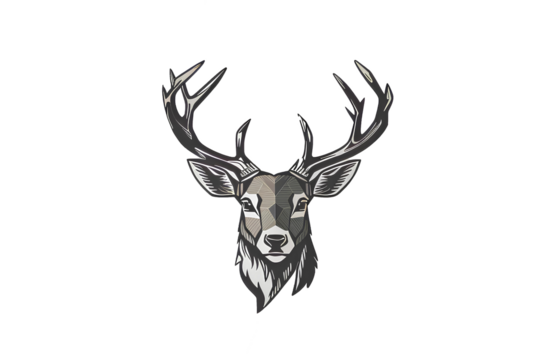 deer face on transparent background, created by ai generated