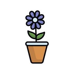 plant icon with white background vector stock illustration