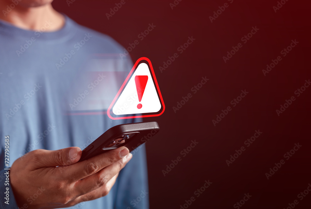 Aufkleber System warning error popup and maintenance system concept. cyber attack on online network error system. Cybersecurity vulnerability, data breach, illegal connection, compromised information.