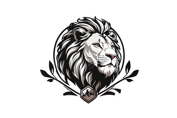 lion face on transparent background, created by ai generated