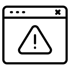Webpage Warning Icon