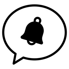 bell notification in speech bubble