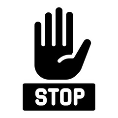 hand gesture stop icons
