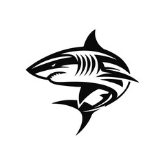Fototapeta premium Shark Logo in Attack Mode