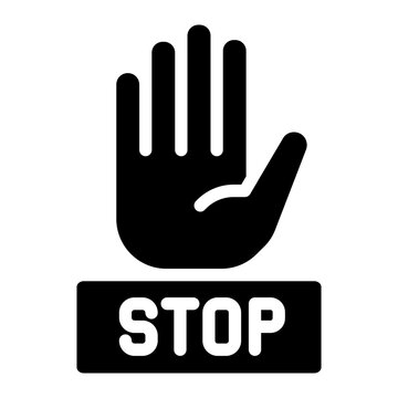 hand gesture stop icons