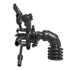 Metal abstract shape, 3d render © neurostructure