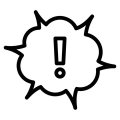 speech bubble with exclamation mark icon