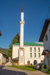 Fototapeta na wymiar Sultan Ahmed Mosque in Kulen Vakuf village in the Una National Park. Una-Sana Canton, Federation of Bosnia and Herzegovina. Also known as Sultan Ahmedova Dzamija