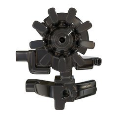 Metal abstract shape, 3d render