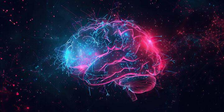 Cognitive Processes: A Visual Representation of Brain Functions and Mental Processes, Highlighting Activity Areas
