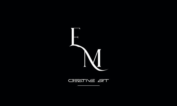 EM, ME, E, M abstract leters logo monogram