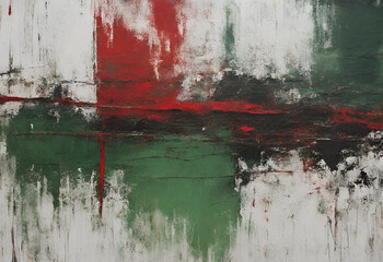 black, red, white, green abstract background