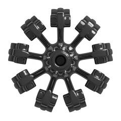 Metal abstract shape, 3d render © neurostructure