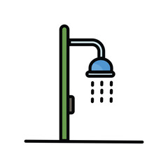 Fototapeta premium shower icon with white background vector stock illustration