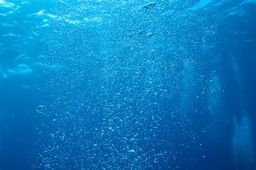 Air bubbles underwater