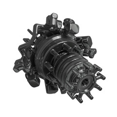 Metal abstract shape, 3d render © neurostructure