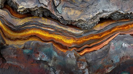 Cross-section of the Earth's crust with oil deposits - obrazy, fototapety, plakaty