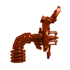 Metal abstract shape, 3d render © neurostructure