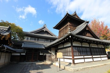 Fototapeta na wymiar Drum Tower in Nishi Hongwanji Temple, Kyoto, Japan
