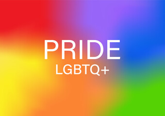 LGBT Pride Month. Pride Rainbow Background. Gay, Lesbian, Bisexual and Transgender Community. Vector Illustration. 