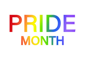 LGBT Pride Month. Pride Rainbow Background and Banner Template. Gay, Lesbian, Bisexual and Transgender Community. Vector Illustration. 