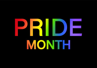 LGBT Pride Month. Pride Rainbow Background and Banner Template. Gay, Lesbian, Bisexual and Transgender Community. Vector Illustration. 