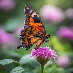 butterfly on a blooming flower - 1