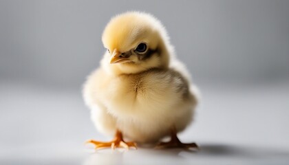 baby chick, isolated white background. copy space for text
