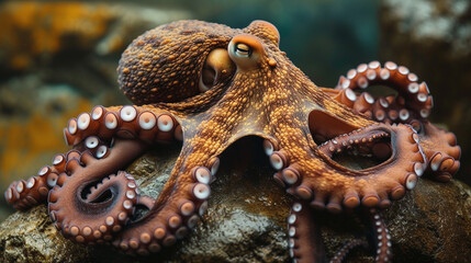 close up of octopus - obrazy, fototapety, plakaty