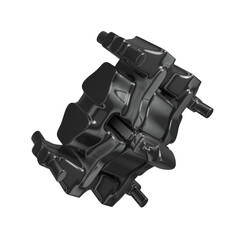 Metal abstract shape, 3d render © neurostructure