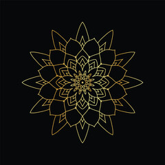 Circular pattern in the form of a mandala. Henna tatoo mandala.