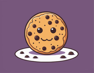 Cute chocolate cookie character