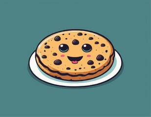 Cute chocolate cookie character