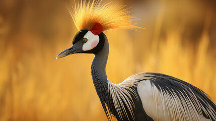  Black crowned crane Balearica pavonina Amboseli