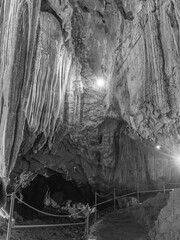 Cueva de Las Güixas, Villanúa, Pyrenees, Huesca, Aragon, Spain. Cave that can be visited in...
