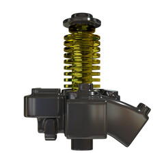 Metal abstract shape, 3d render © neurostructure