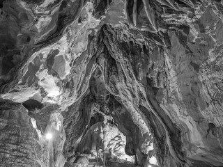 Cueva de Las Güixas, Villanúa, Pyrenees, Huesca, Aragon, Spain. Cave that can be visited in...