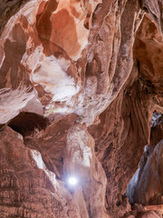 Cueva de Las Güixas, Villanúa, Pyrenees, Huesca, Aragon, Spain. Cave that can be visited in Villanua