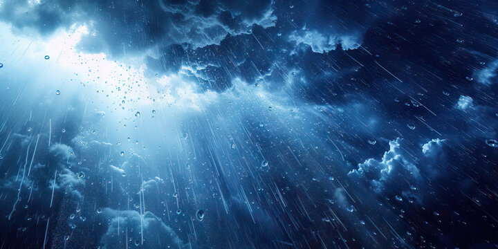 Torrential Downpour: A Dramatic Scene of Heavy Rainfall, Illustrating the Power and Majesty of Nature's Water Cycle