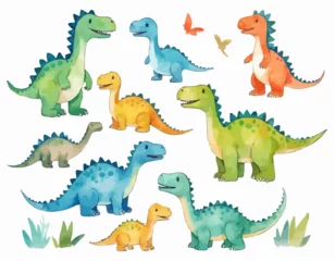 Fotobehang Dinosaurussen Cartoon Cute dinosaurs cartoon