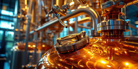 Home Brewing: Close-up of Home Brewing Equipment and Process, Highlighting the Art and Science of Beer Making