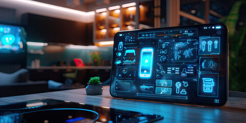 Tech Savvy Home: Close-up of Smart Home Devices and Automation, Illustrating the Integration of Technology in Everyday Life