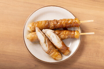 肉巻ききりたんぽ串