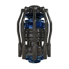 Metal abstract shape, 3d render © neurostructure