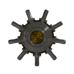 Metal abstract shape, 3d render © neurostructure